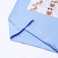 Boys Sky Blue Animal Graphic Short Sleeve T-Shirt With Drawstring Shorts Sets 2 pc. Sets