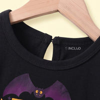 Girls Black Typography Long Sleeve Fit & Flare Dress Casual Dresses