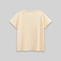 Boys Beige Puppy Print Short Sleeve T-Shirt Tshirts