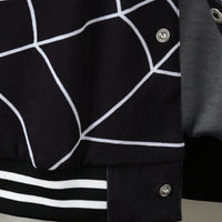Boys Blue Spider Printed Varsity Jacket Coats & Jackets