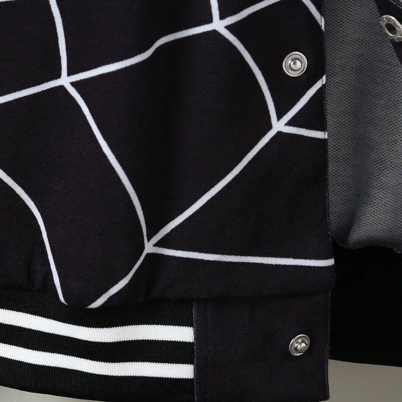 Boys Blue Spider Printed Varsity Jacket Coats & Jackets