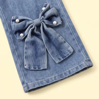 Girls Black Butterfly Long Sleeve Sweatshirt With Denim Pants Sets 2 pc. Sets