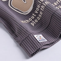 Boys Grey Typography Printed T-Shirt With Shorts Set Sets