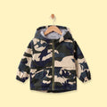 Boys Green Camouflage Print Hooded Zip-up Jacket Coats & Jackets Green 1-2 Y