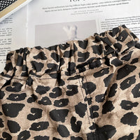 Boys Light Brown Leopard Print Polo T-Shirt & Shorts Co-ord Sets Sets