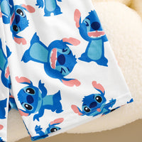 Girls Blue Cartoon Characters Printed T-Shirt With Elasticated Shorts Sets 2 pc. Sets