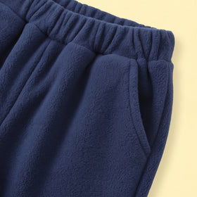 Boys Blue Fleece Typographic Sweatshirt & Joggers Co-ord Sets Sets