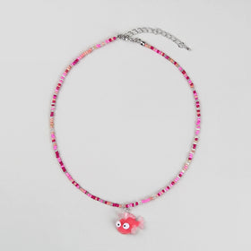 Pack Of 3 Girls Multicolour Fish Motif Beaded Necklace Sets Necklace and Chains