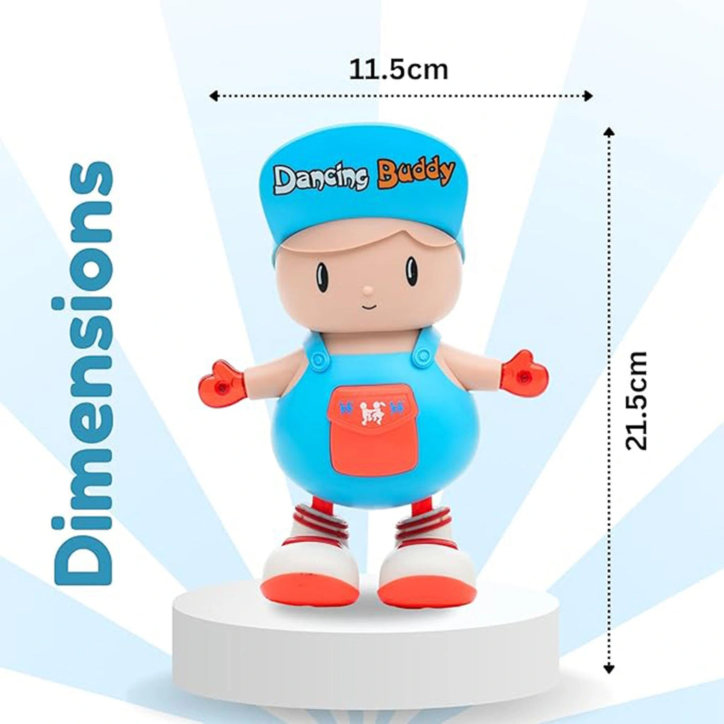 Kids Blue Dancing Buddy Figure Toy with LED Lights Trending Accessories