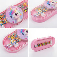 Cute Bunny Cartoon Pencil Pouch Set for Kids Hard Case Stationery Organize Trending Accessories