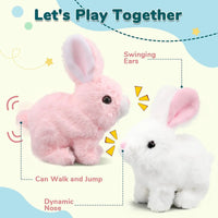 Kids Adorable Walking & Talking Plush Rabbit Toy Trending Accessories