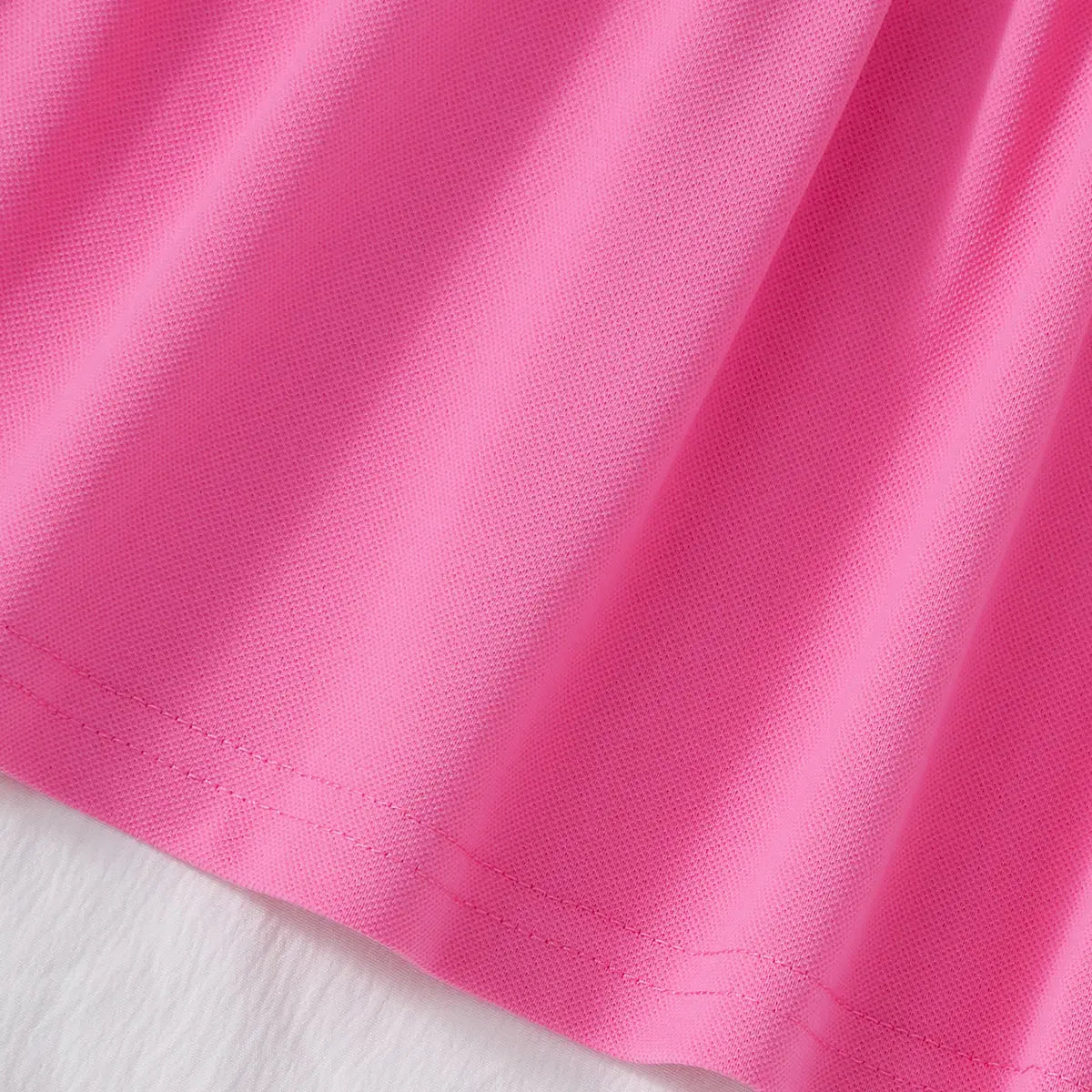 Girls Pink Short Sleeves Polo Top With Skirt Co-ord Sets Sets