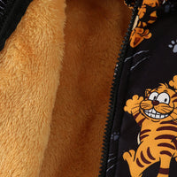 Boys Black Animal Print Hooded Jackets Coats & Jackets