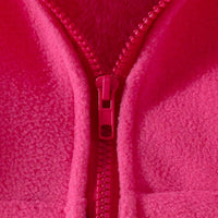 Girls Pink Fleece Hooded Zipper Jacket Coats & Jackets