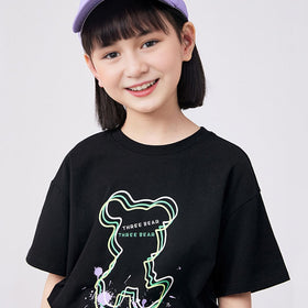 Girls Printed Oversized Casual T-shirt Tshirts   