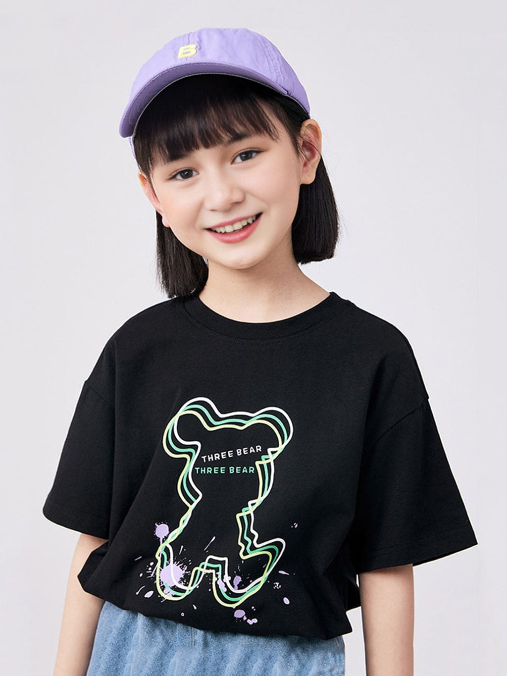 Girls Printed Oversized Casual T-shirt Tshirts   