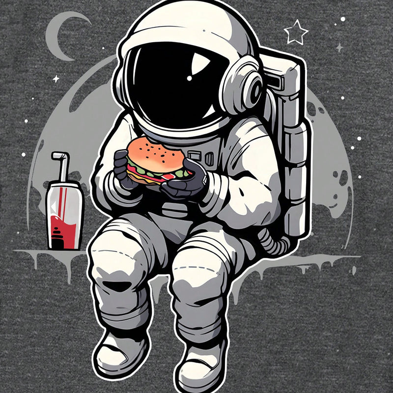Boys Dark Grey Astronaut Printed T-Shirt With Shorts Set 2 pc. Sets