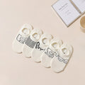 Pack of 5 Off White Animal Design Ankle Length Socks Socks Off White 0-1 Y