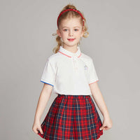 Girls Short Sleeve Polo Neck T-Shirt Tshirts   