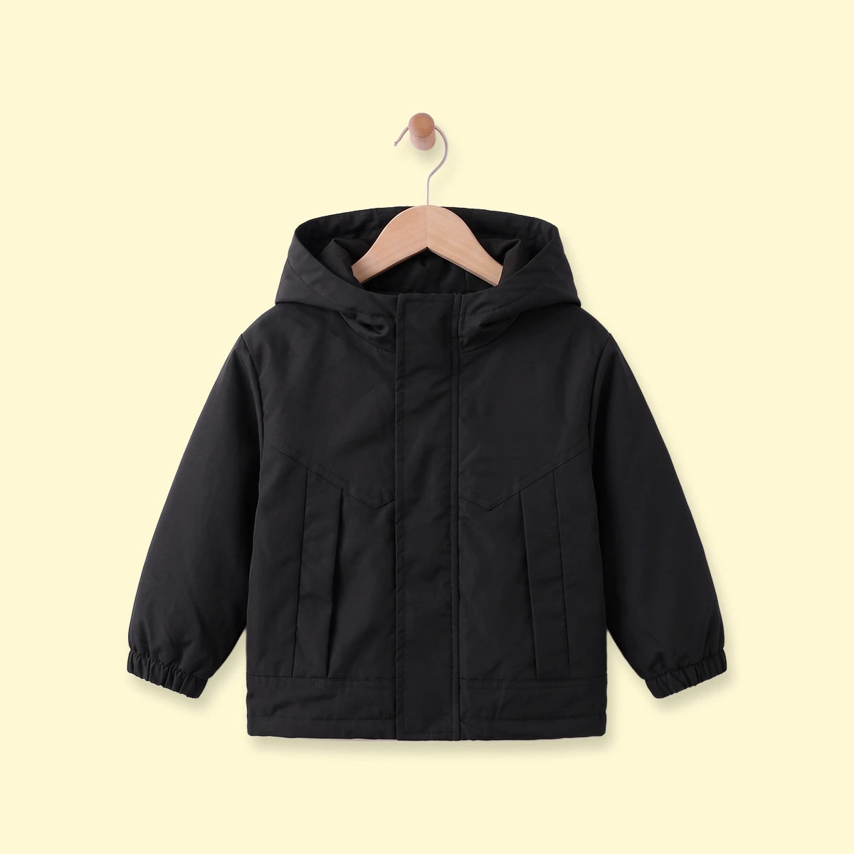 Boys Black Hooded Zip-up Jacket Coats & Jackets Black 1-2 Y