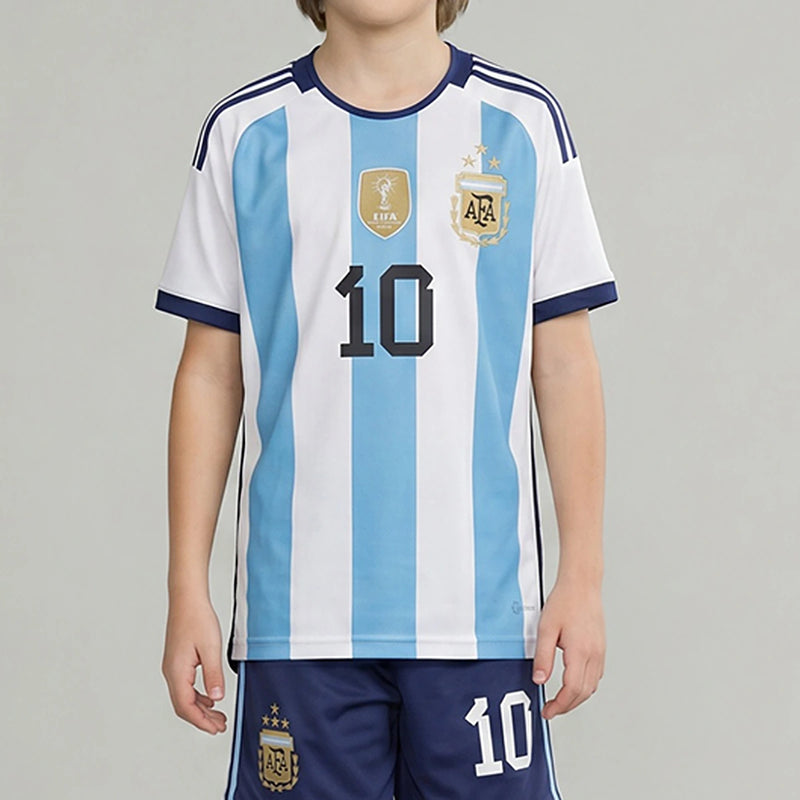 Boys Blue Alphanumeric Print Short Sleeve T-Shirt With Shorts Sets 2 pc. Sets