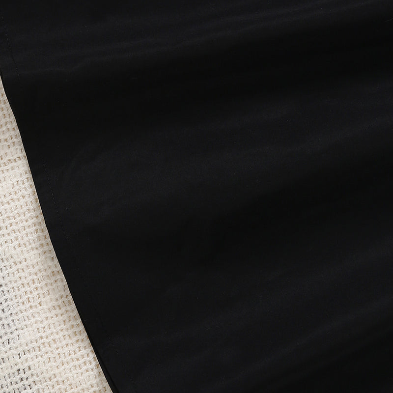 Girls Black Skater Dress with Sheer Sleeves & Sateen Belt Casual Dresses