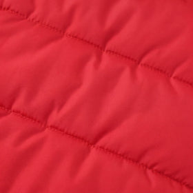 Girls Red Solid Puffer Hooded Long Jacket Coats & Jackets