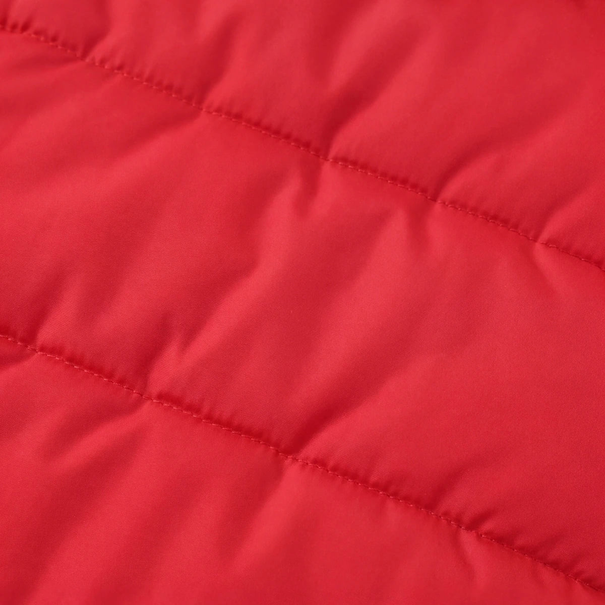 Girls Red Solid Puffer Hooded Long Jacket Coats & Jackets