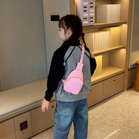 Girls Pink PU Leather Crossbody Bag Trending Accessories