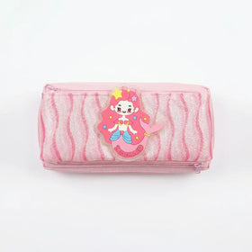 Girls Pink Mermaid Glitter Pencil Case Trending Accessories Pink Onesize