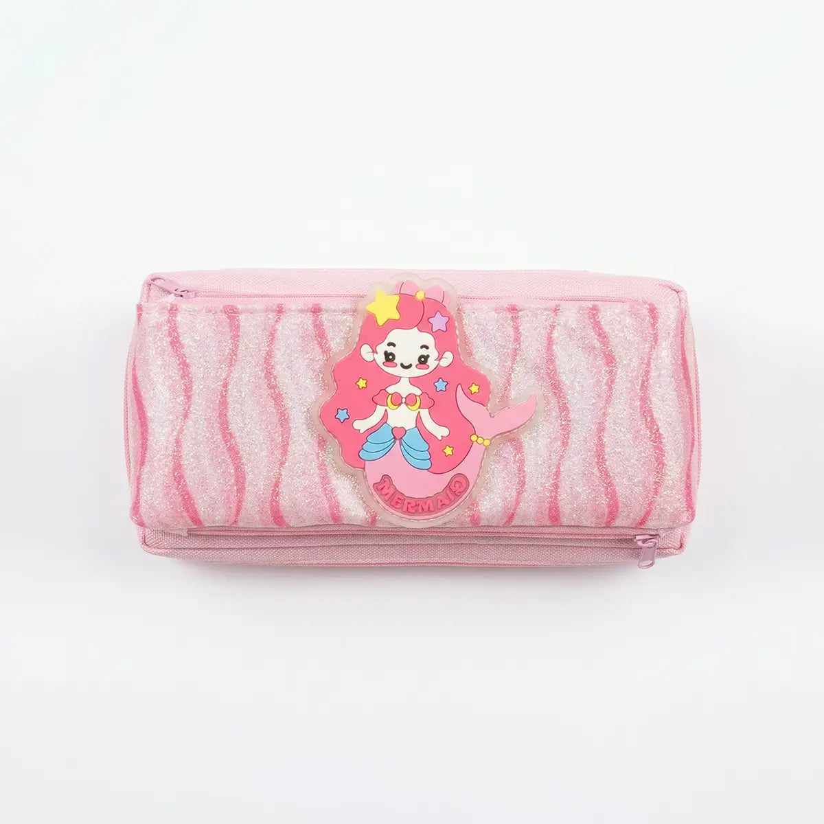 Girls Pink Mermaid Glitter Pencil Case Trending Accessories Pink Onesize