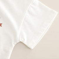Boys White Teddy Applique Short Sleeves T-Shirt With Denim Shorts Set 2 pc. Sets