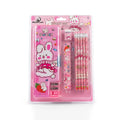 Pencil Box Stationery Kit Set -School Supplies Pack with Pencils, Scale, Eraser & Sharpener Trending Accessories Pink Onesize