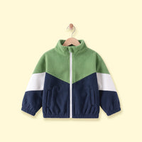 Boys Green Colorblocked Long Sleeve Zip-Up Jacket Coats & Jackets Green 1-2 Y