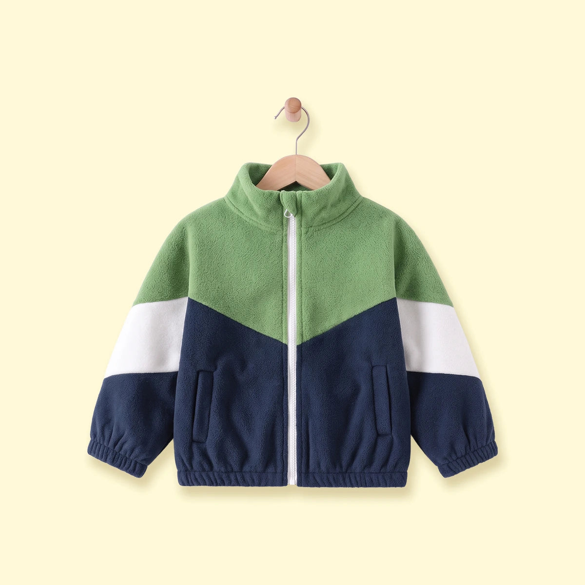Boys Green Colorblocked Long Sleeve Zip-Up Jacket Coats & Jackets Green 1-2 Y