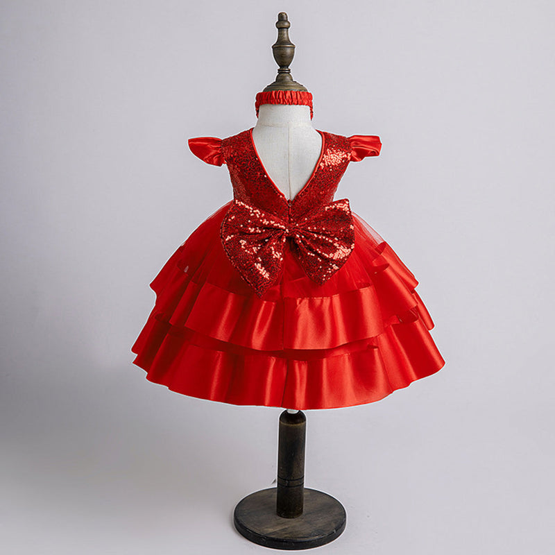 Girls Sequins Embellished Party Dress Party Dresses   
