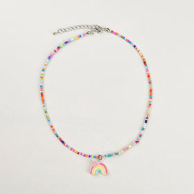 Pack Of 4 Girls Multicolour Beaded Charm Necklace Sets Necklace and Chains
