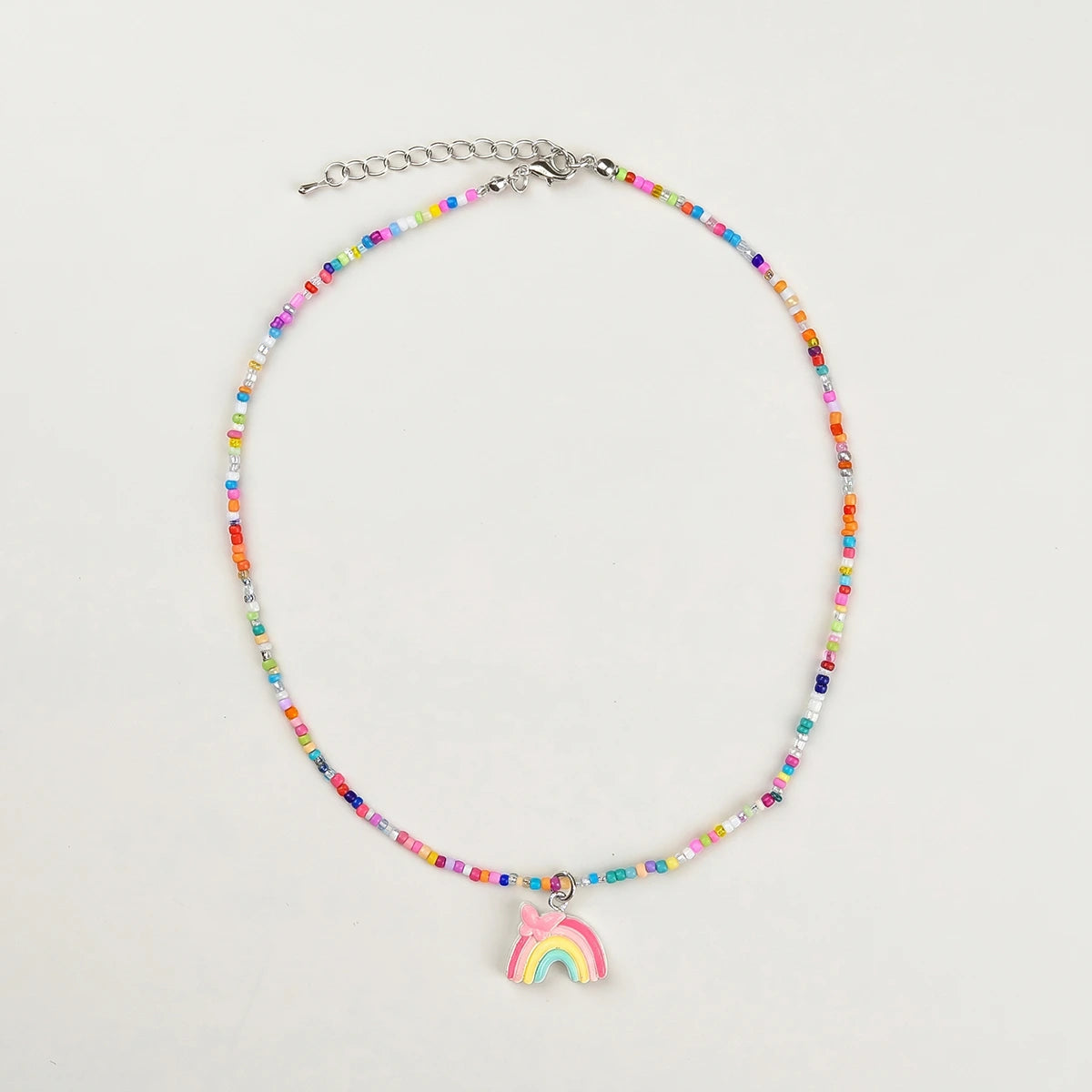Pack Of 4 Girls Multicolour Beaded Charm Necklace Sets Necklace and Chains