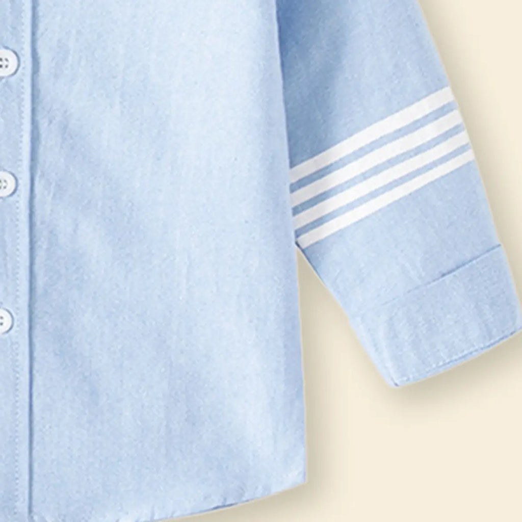 Boys Light Blue Long Sleeves Regular Shirt Shirts