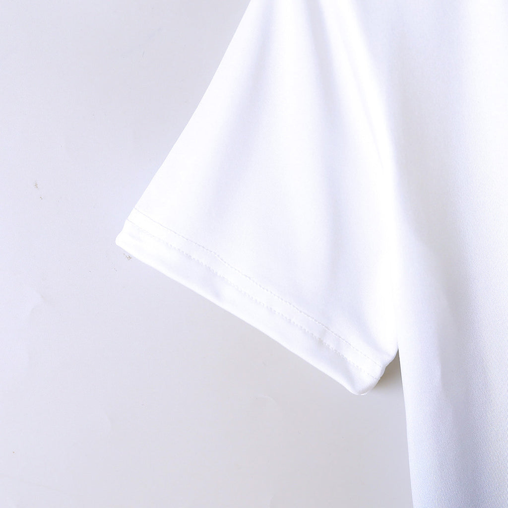 Boys White-Blue Ombre Effect T-shirt with Shorts Set Sets