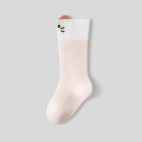 Pack of 6 Girls Multicolor Animal Motif Calf Length Cotton Socks Socks