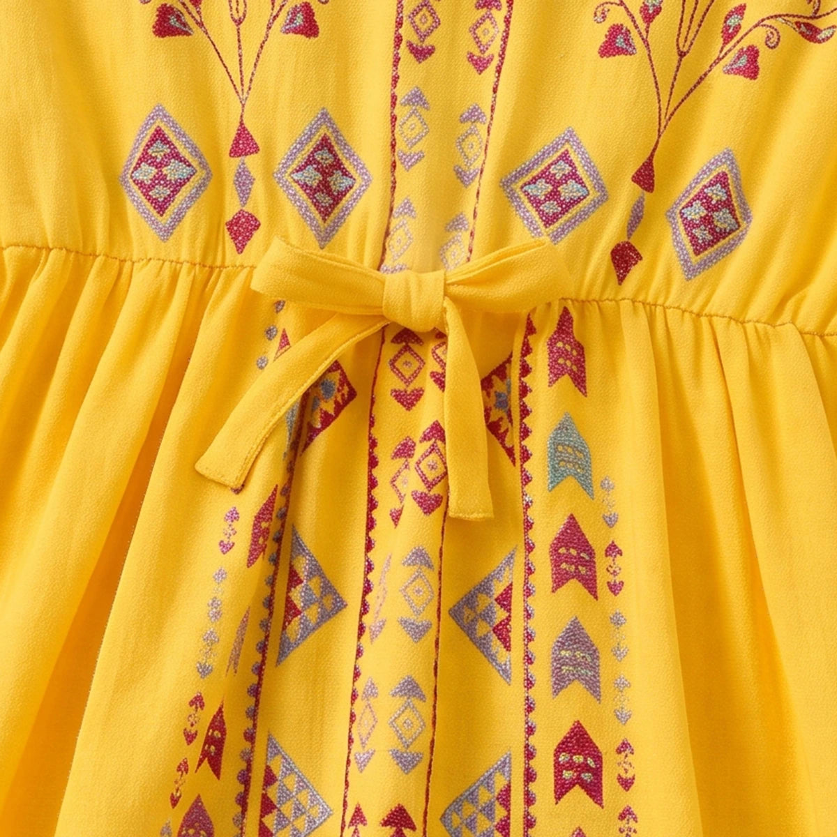Buy Yellow Ethnic Motifs Dress for Girls │ INCLUD