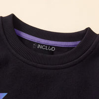 Boys Black Star Print Round Neck Sweatshirt Sweatshirts & Hoodies