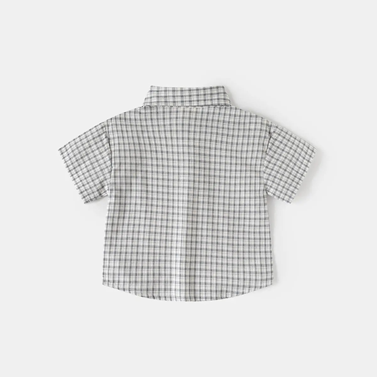 Boys Grey Checked Short Sleeves Shirt & Shorts Co-ord Sets Sets
