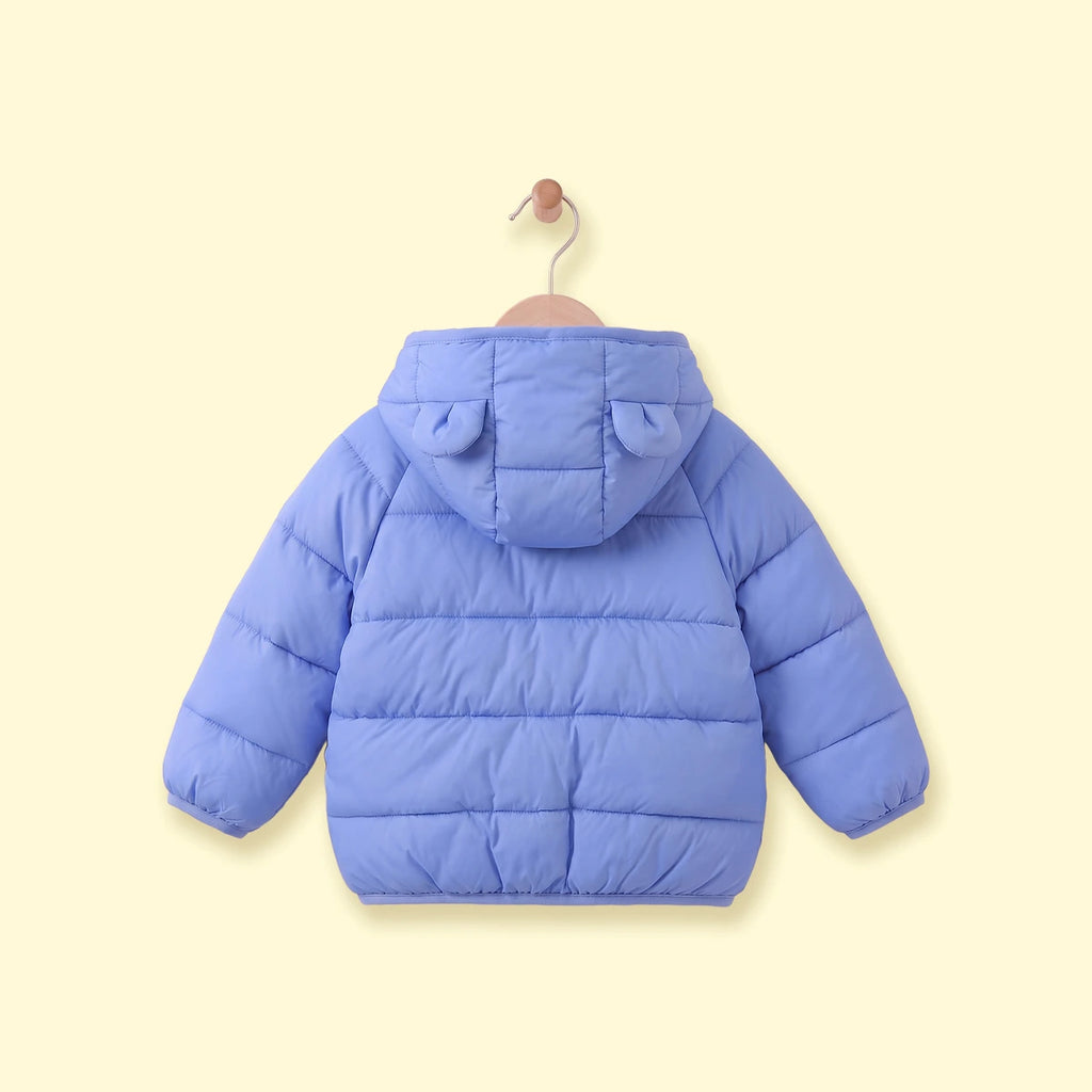 Boys Blue Hooded Quilted Puffer Jacket Coats & Jackets
