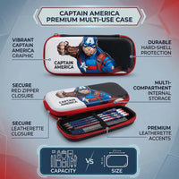 Captain America Superhero Hard Case Pencil Pouch for Kids Trending Accessories