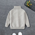 Boys Grey Textured Turtleneck Sweater Sweaters & Cardigans Grey 2-3 Y