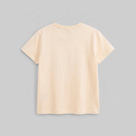 Boys Cream Typographic Print Short Sleeve T-Shirt Tshirts