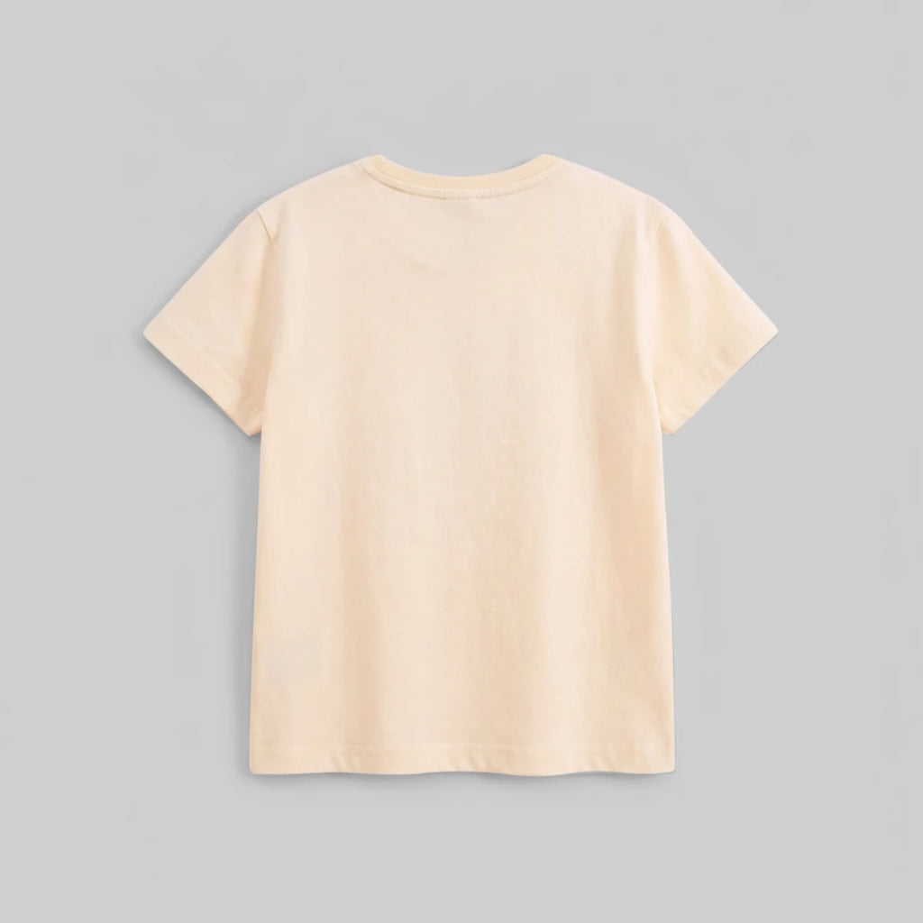 Boys Cream Typographic Print Short Sleeve T-Shirt Tshirts