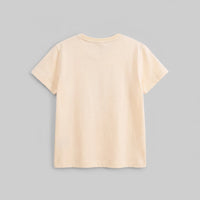 Boys Cream Typographic Print Short Sleeve T-Shirt Tshirts